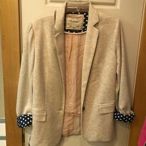 Anthropologie Blazer with Polka Dot Cuffs